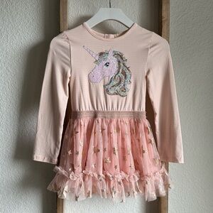 Bmagical Unicorn Sequin Tulle Metallic Star dress sz: 4